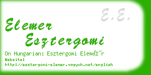 elemer esztergomi business card